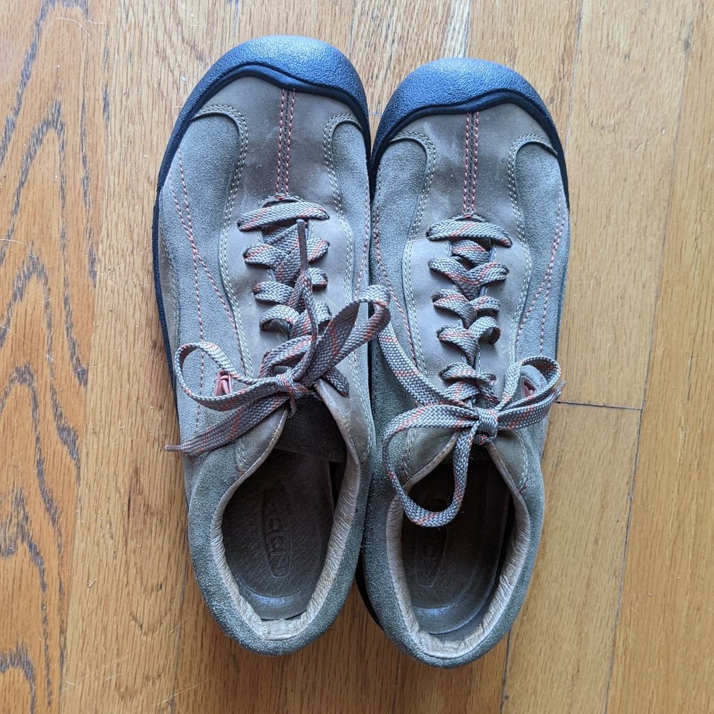 Keen Charleston Olive Leather/Suede Sneakers - Like New!